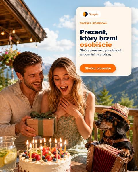 Songria image Facebook ad: Personalizowana piosenka urodzinowa