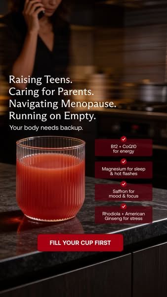 IM8 Global image Facebook ad: Menopause Is Real. Your Support Should Be Too.
