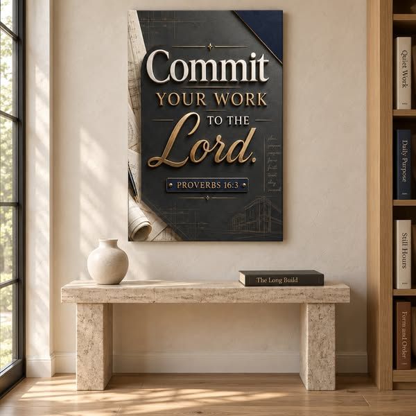 Tailored Canvases image Facebook ad: Commit Your Work To The Lord - Proverbs 16:3 | Made in the USA | Ships Fast