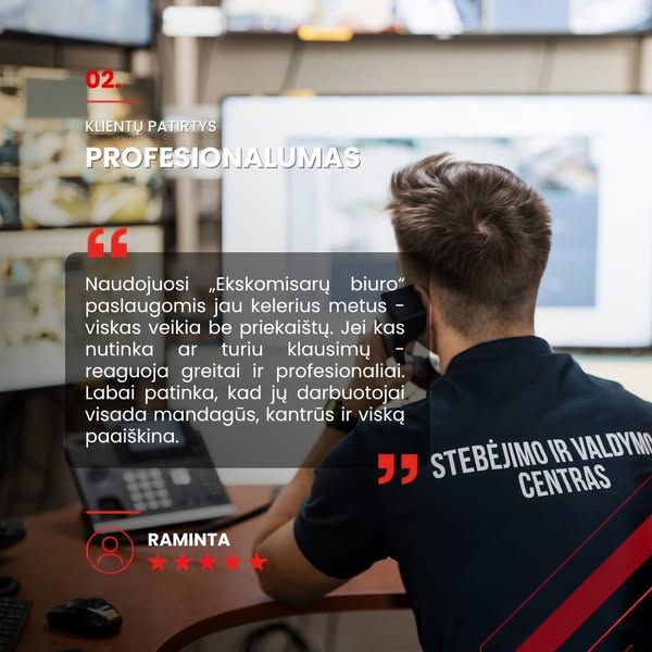 Ekskomisarų biuras image Facebook ad: Dalinamės „Ekskomisarų biuro“ klientų patirtimis. Dėkojame, kad pasitikite.… (3 of 7)