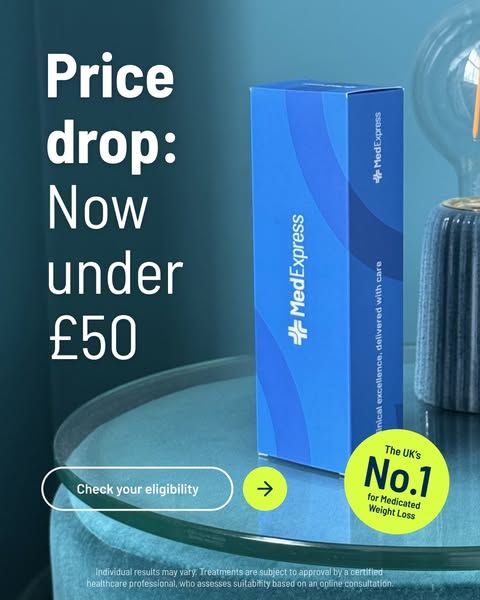 MedExpress image Facebook ad: Price drop - under £50 (3 of 4)