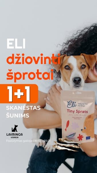 Laiminga uodega - veterinarijos vaistinė I gyvūnų prekės image Facebook ad: 1+1 akcija