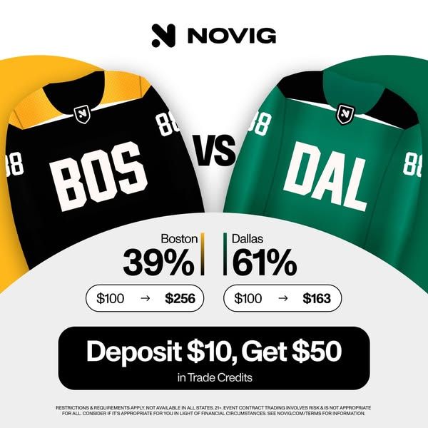 Novig App carousel Facebook ad: Trade Hockey (3 of 6)