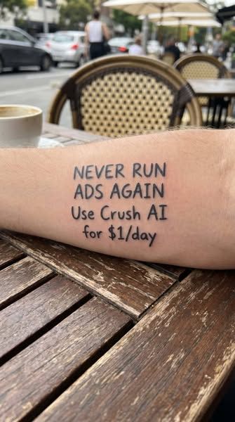 trycrush.ai image Facebook ad: Your AI Media Buyer is Here 🤖