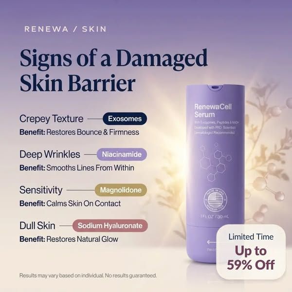 RenewaSkin Shop image Facebook ad: ⏰ LIMITED TIME SALE : 59% Off + Gifts