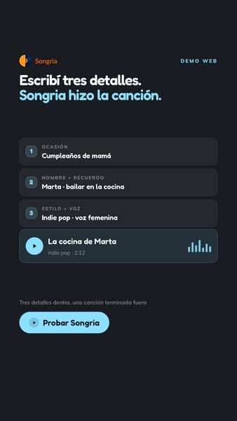 Songria image Facebook ad: Canción de cumpleaños personalizada