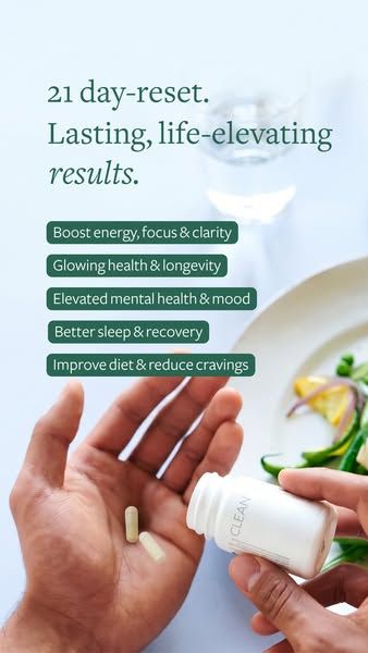 Clean Program image Facebook ad: Save 20% on Your 21-Day Reset