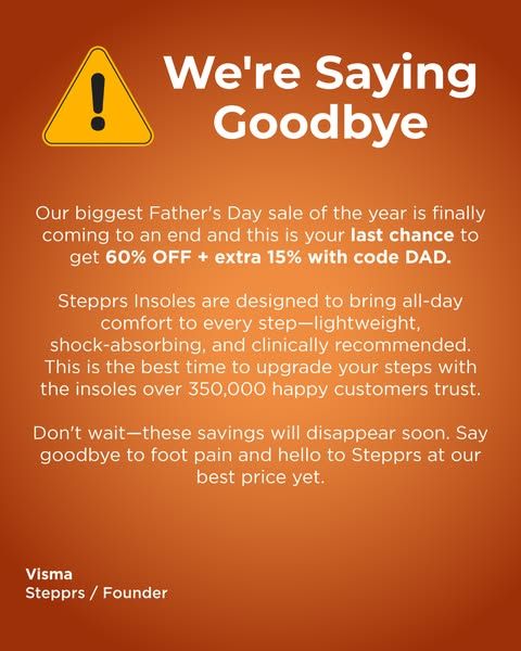 Stepprs image Facebook ad: ❤️ EXTRA 15% OFF TODAY