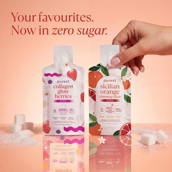 The Purest Co image Facebook ad: 🚫🍬Zero sugar. Same everything else.