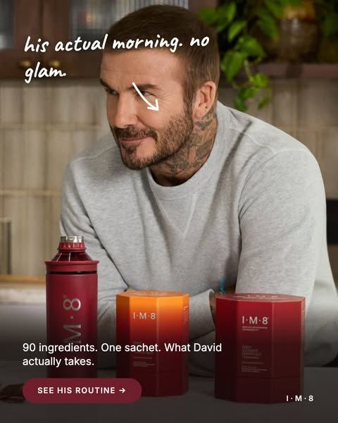 IM8 image Facebook ad: His actual morning. No glam.