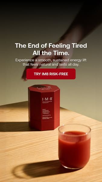 IM8 Global image Facebook ad: Extra Support Without the Supplement Overload 💊✨