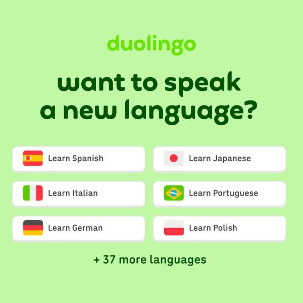 Duolingo image Facebook ad: Free Language Learning (4 of 4)