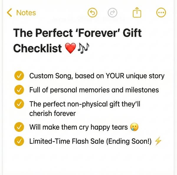 Tetatune - Customized Songs image Facebook ad: 🎁 The Gift They Can't Stop Listening To