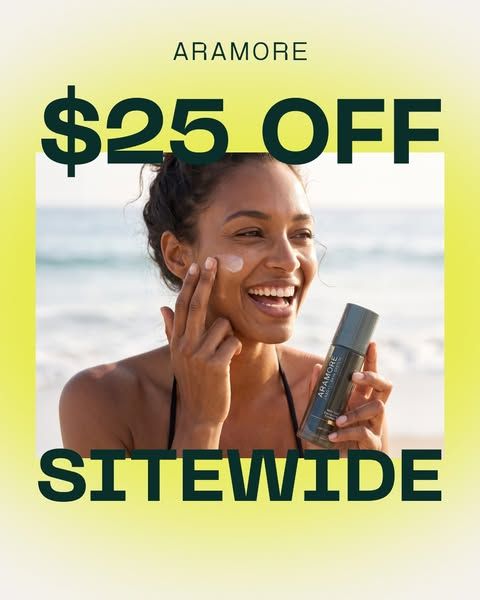 Aramore Skincare image Facebook ad: ENDING SOON: $25 Off Sitewide (2 of 2)