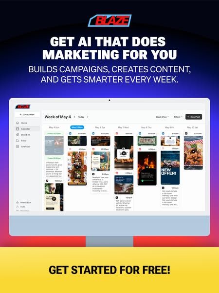 Blaze - AI for Marketing image Facebook ad: AI That Does Marketing FOR You