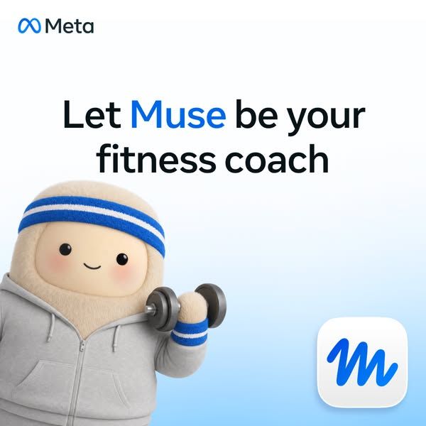 Muse image Facebook ad: Reach fitness goals with Muse. (3 of 8)