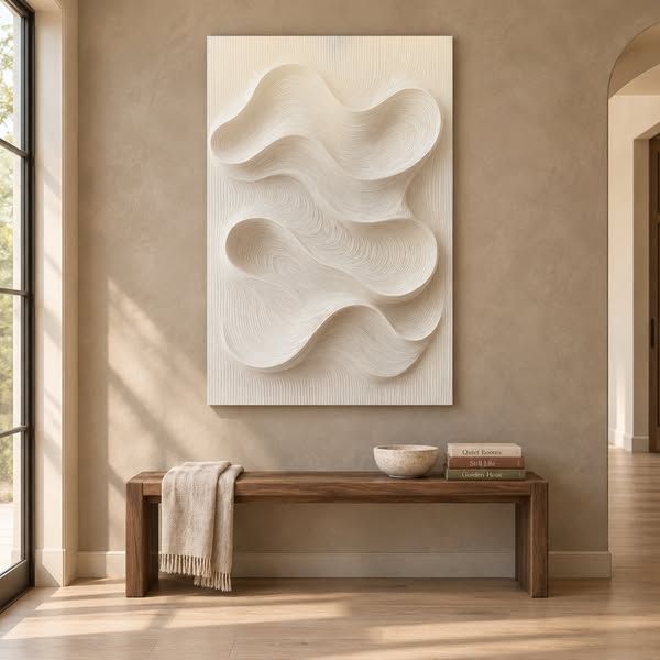 Tailored Canvases image Facebook ad: Minimalist Waves | Made in the USA | Ships Fast