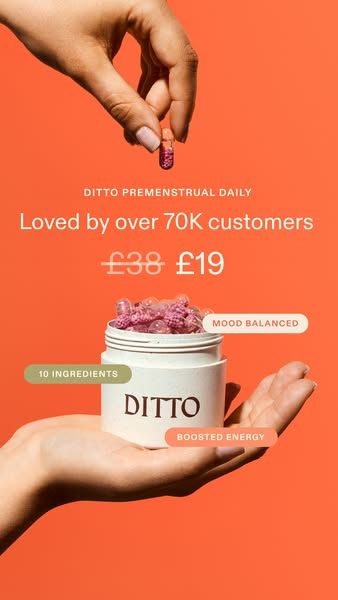 DITTO Daily image Facebook ad: Get 50% off with DITTO50