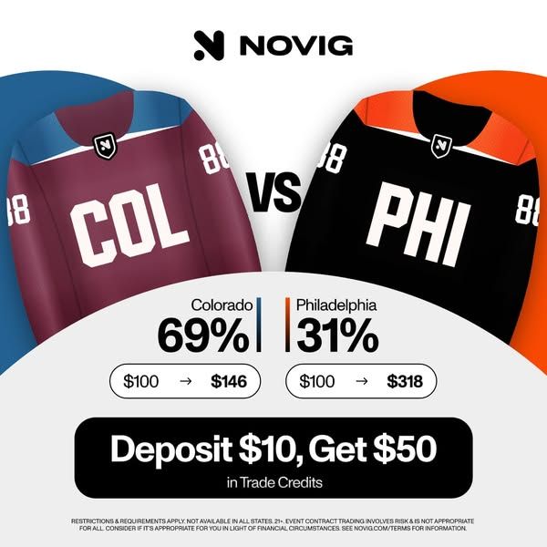 Novig App carousel Facebook ad: Trade Hockey (1 of 6)