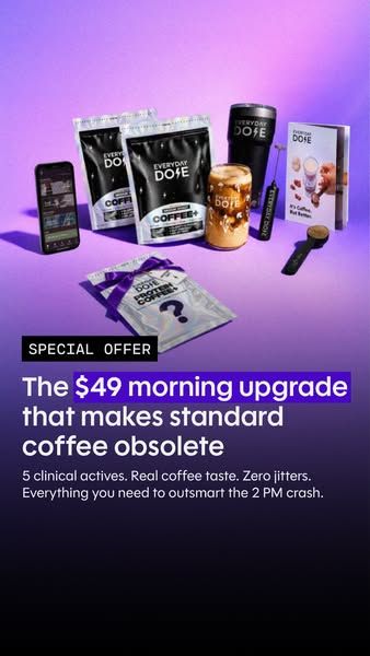 Everyday Dose image Facebook ad: Pour Yourself Coffee That Does More ☕