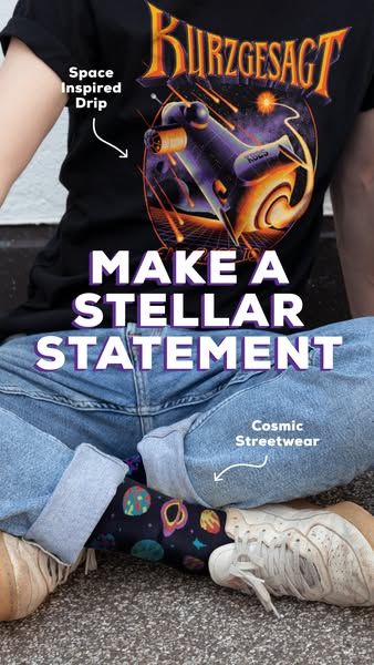 Kurzgesagt image Facebook ad: Make every day a little more cosmic with the kurzgesagt shop's space essentials.… (1 of 9)