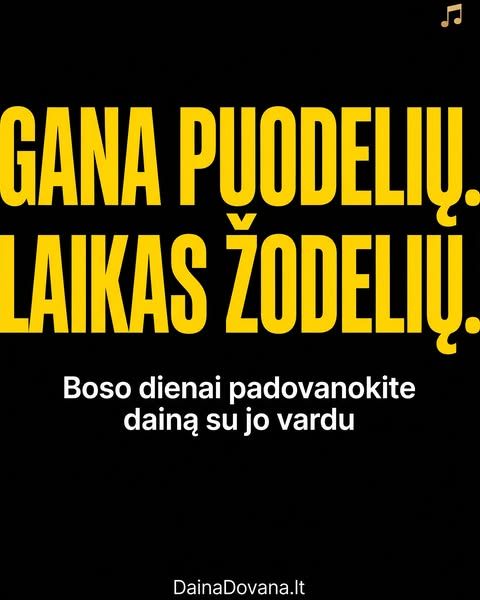 DainaDovana image Facebook ad: Dar vienas puodelis? Jis jau gali atidaryti kavinę. ☕ Šiemet Boso dienai padovanokite tai,…