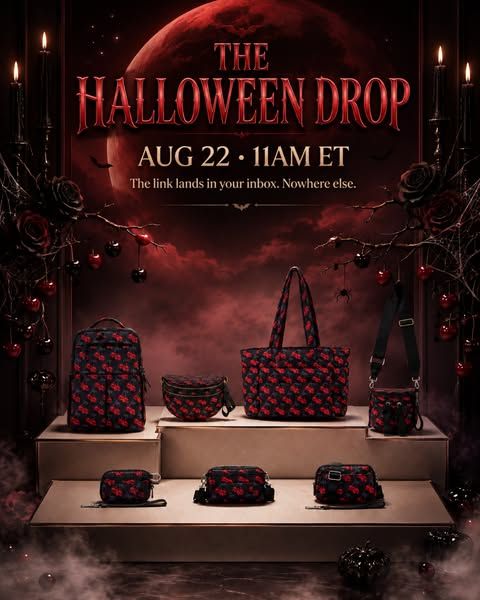 Emmafy image Facebook ad: On August 22 at 11AM ET, the link lands in your inbox. Nowhere else. ๐ The Cherry Skullsโฆ