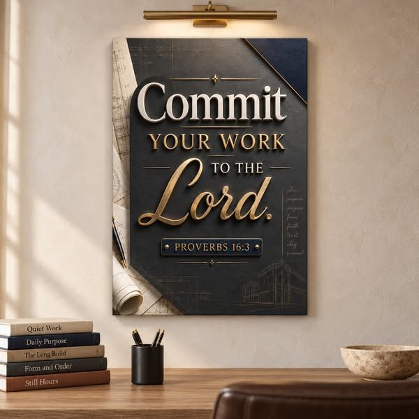 Tailored Canvases image Facebook ad: Commit Your Work To The Lord - Proverbs 16:3 | Made in the USA | Ships Fast