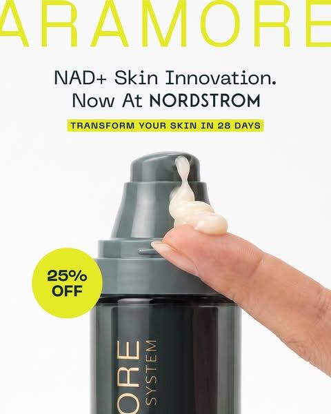 Aramore Skincare image Facebook ad: LIMITED TIME: 25% OFF at NORDSTROM