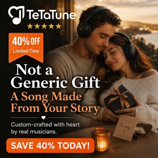 Tetatune - Customized Songs image Facebook ad: The gift they will never forget 🎶
