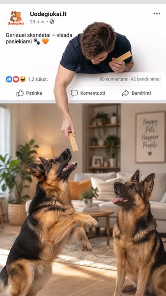 Uodegiukai.lt image Facebook ad: ŠUNŲ MĖGSTAMIAUSIAS!