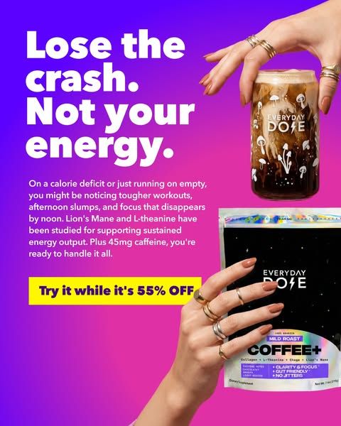 Everyday Dose image Facebook ad: Pour Yourself Coffee That Does More ☕