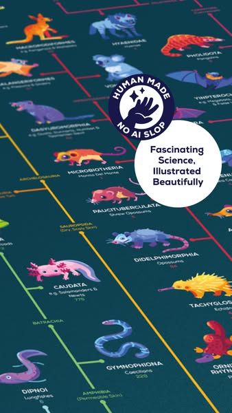 Kurzgesagt image Facebook ad: The same level of research and detail as a kurzgesagt video, now for your walls. Pick the… (1 of 12)