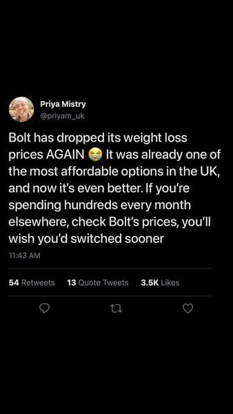 Bolt Pharmacy image Facebook ad: Take the Quiz and Start Your Weight Loss Journey Today (1 of 2)