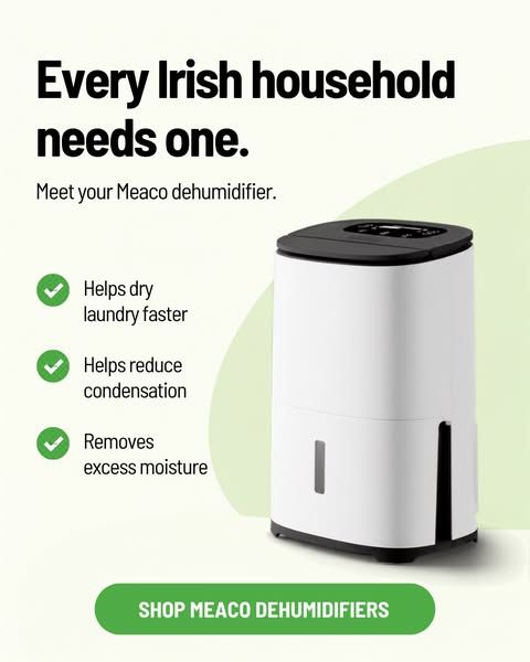 Meaco Dehumidifiers & Air Purifiers - Ireland image Facebook ad: Free Delivery in IE & NI