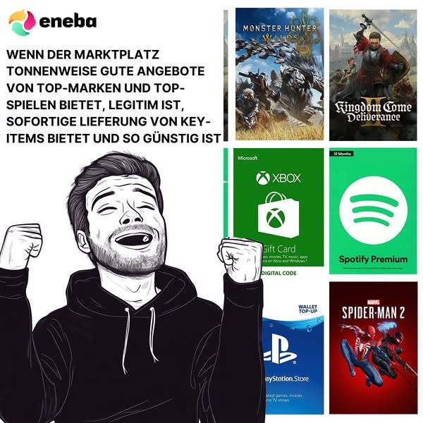 Eneba image Facebook ad: GÜNSTIGE SPIELE – weniger zahlen, mehr zocken 💰