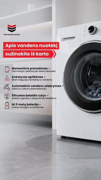 Ekskomisarų biuras image Facebook ad: Vandens nuotėkio ne visada pavyksta išvengti, tačiau svarbiausia apie jį sužinoti kuo… (1 of 3)
