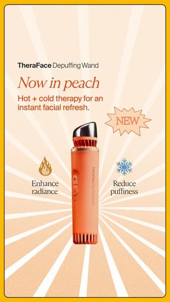 Therabody image Facebook ad: Now in Peach🍑 (3 of 4)