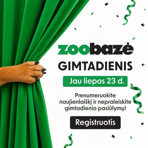 Zoobaze.lt image Facebook ad: Registruokitės ir sužinokite pirmi! 📩