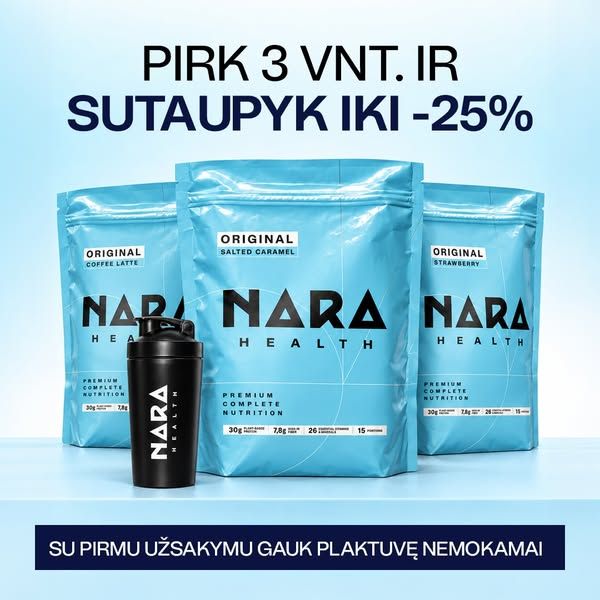 NARA.health image Facebook ad: Sutaupyk iki -25% 🔥